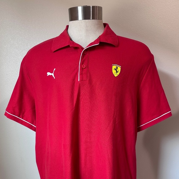 Puma Ferrari Mens XXL Short Sleeve Polo Shirt Racing - Picture 1 of 4